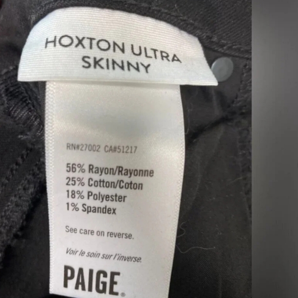 NWOT Women's Paige Hoxton Ultra Croc Lux Coated Skinny Jeans - Picture 4 of 8